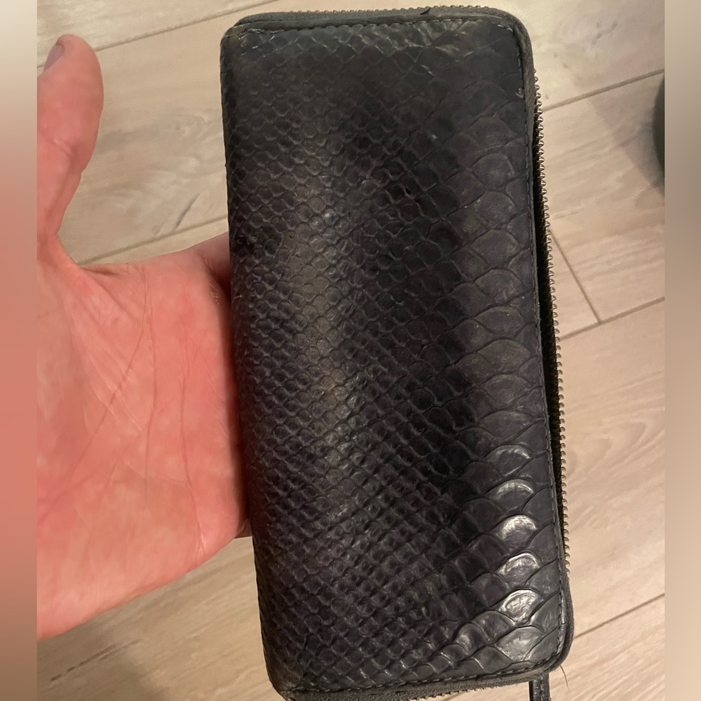 All saints leather zipper wallet